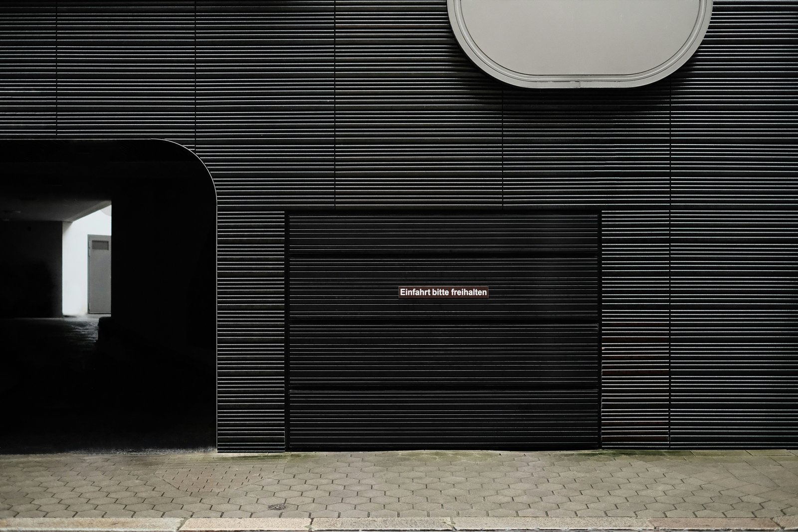Modern garage door with smart technology