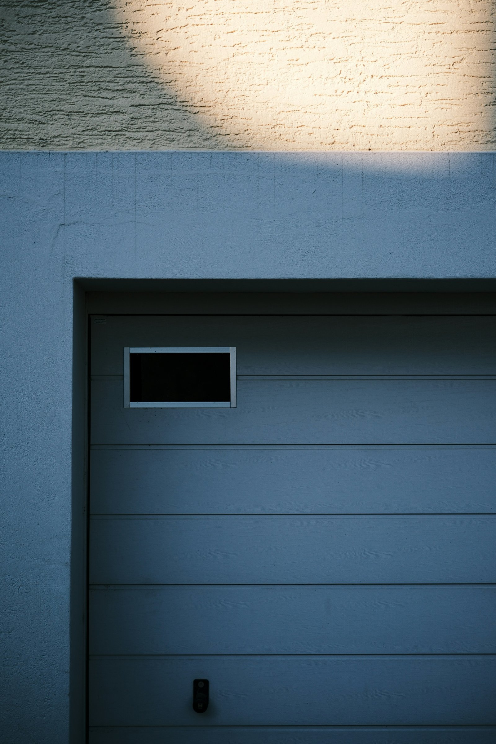 Garage door spring close-up
